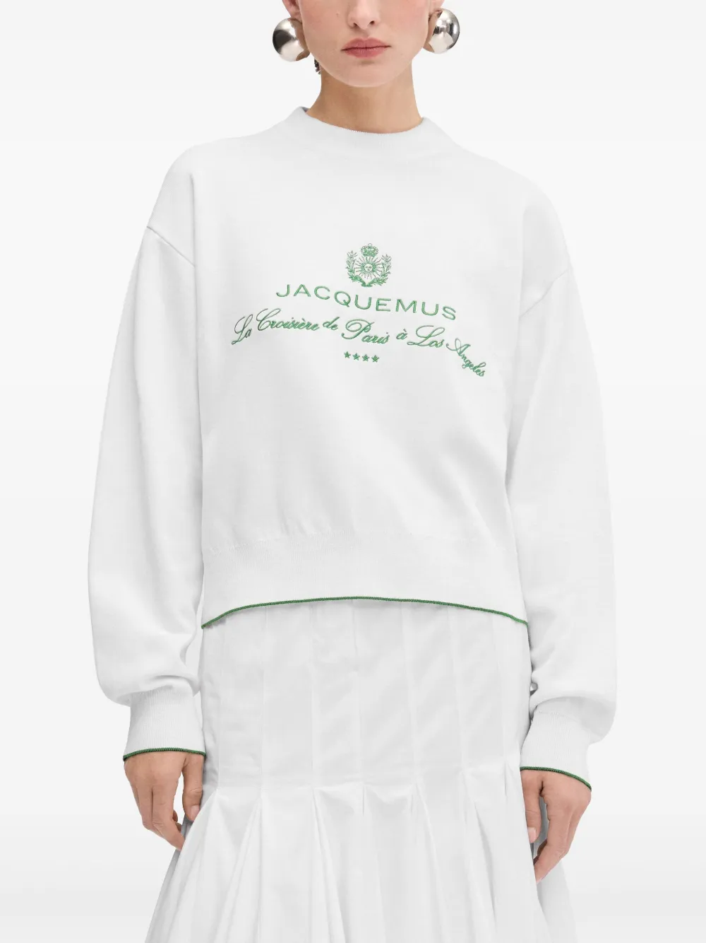 Jacquemus Sweater met geborduurd logo Wit