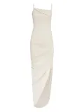 Jacquemus Saudade draped open-back maxi dress - Neutrals