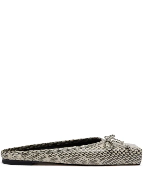 Jacquemus mules con efecto de piel de serpiente