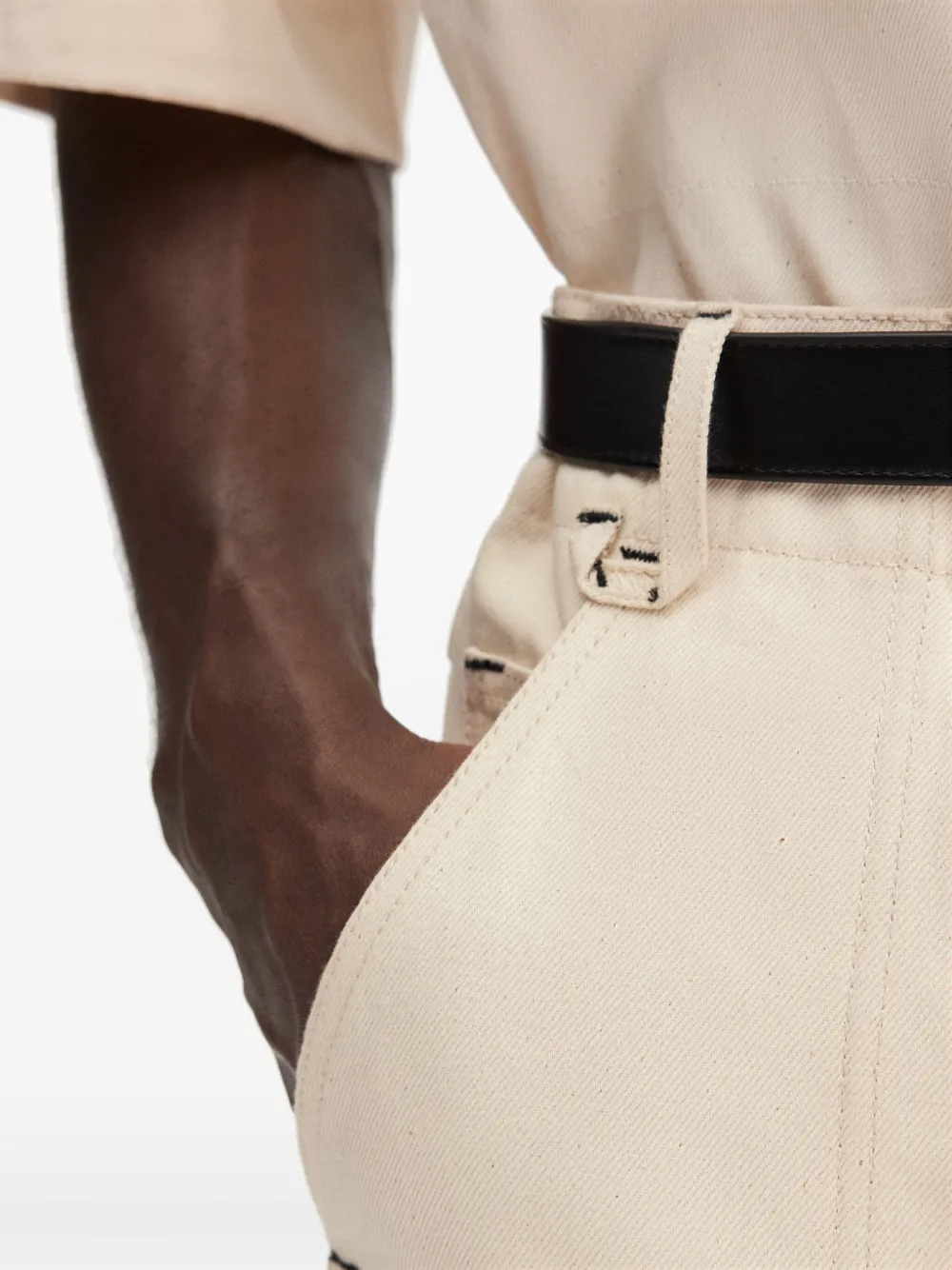 Jacquemus Katoenen shorts Beige