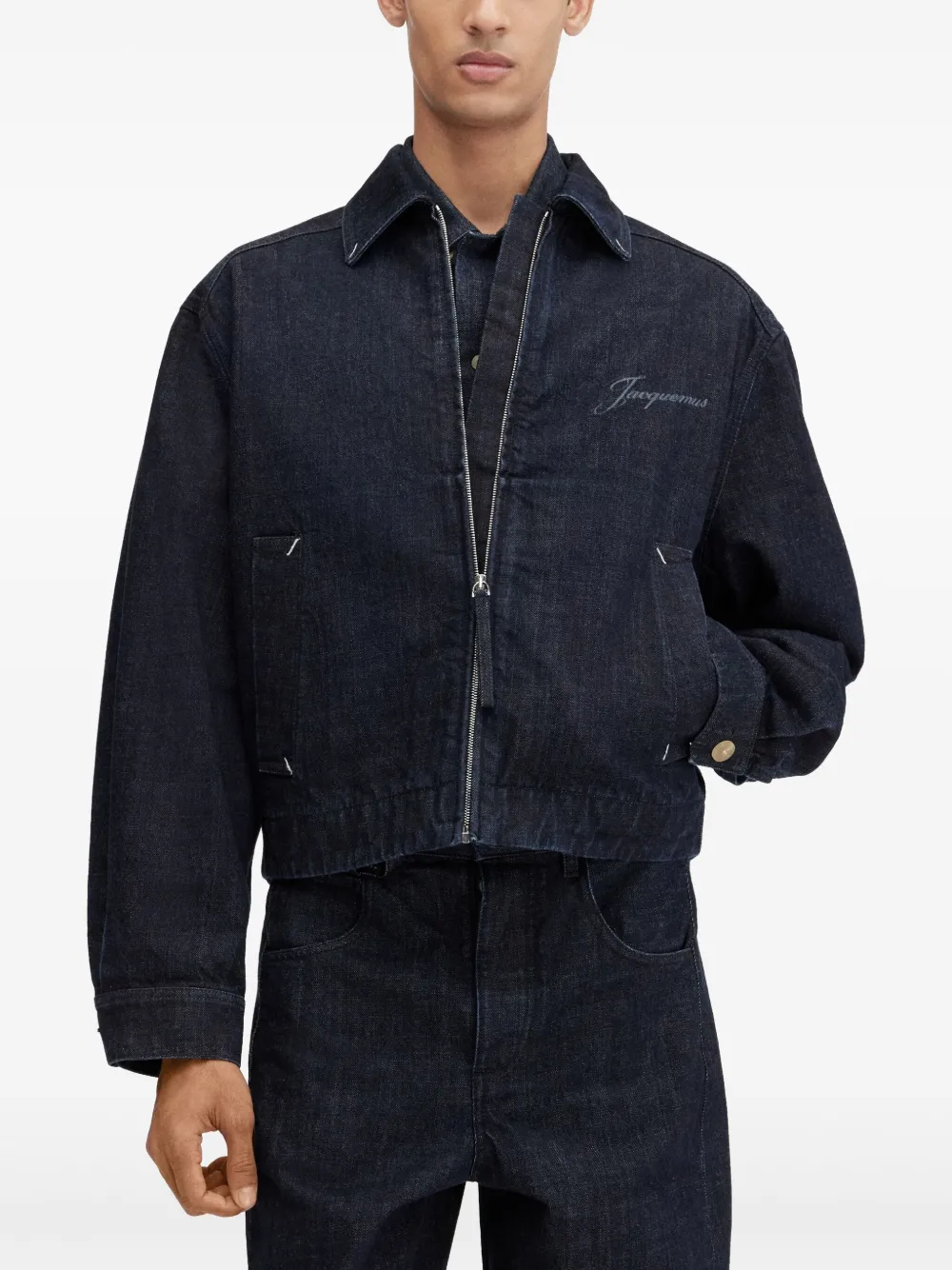 Jacquemus Canevas-de-Nîmes jack Blauw