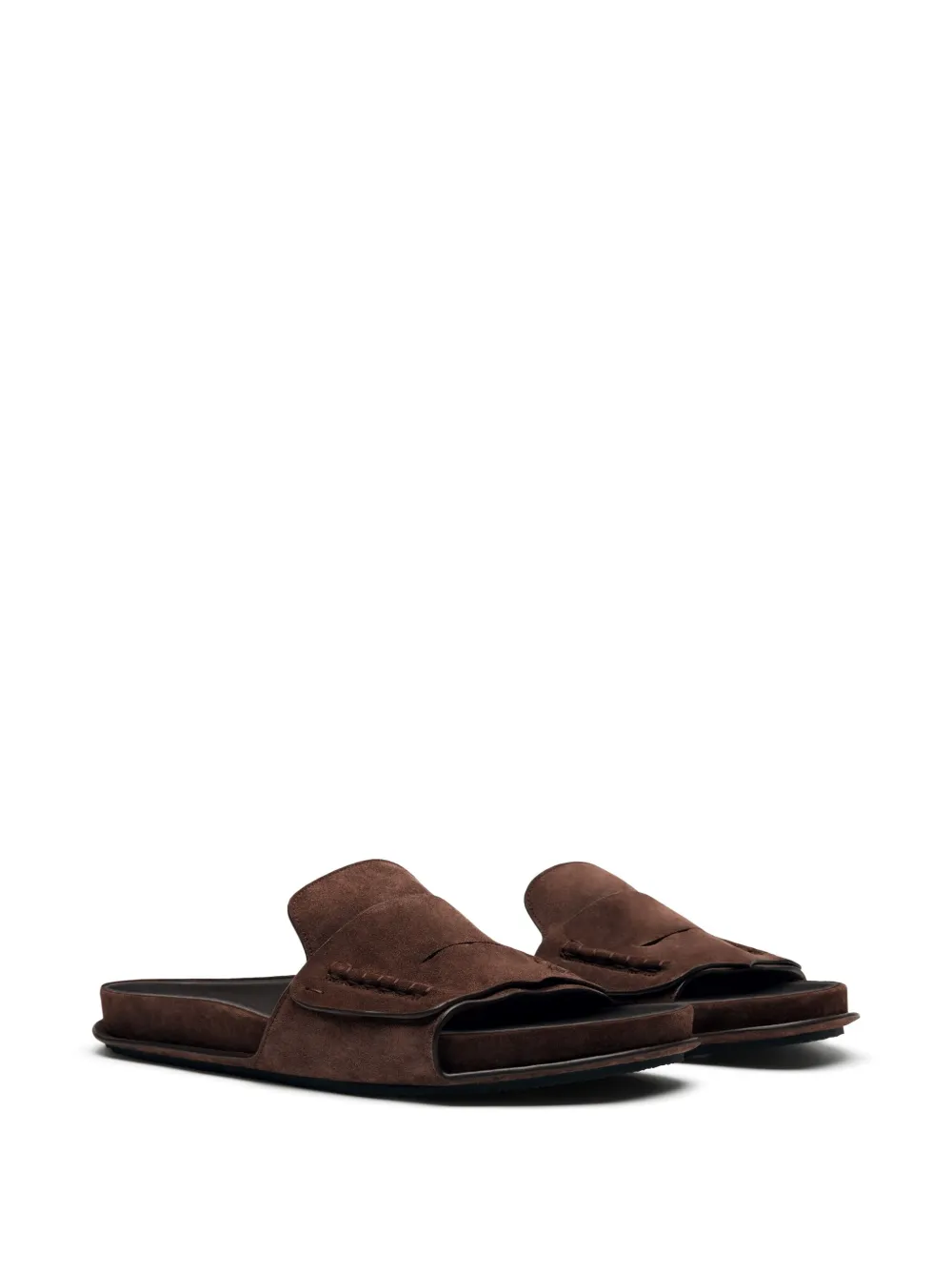 Jacquemus Suède slippers - Bruin