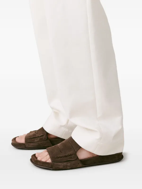 【関税＆送料込み】Jacquemus Suede Slides Jacquemus Suede Slides | Brown | FARFETCH
