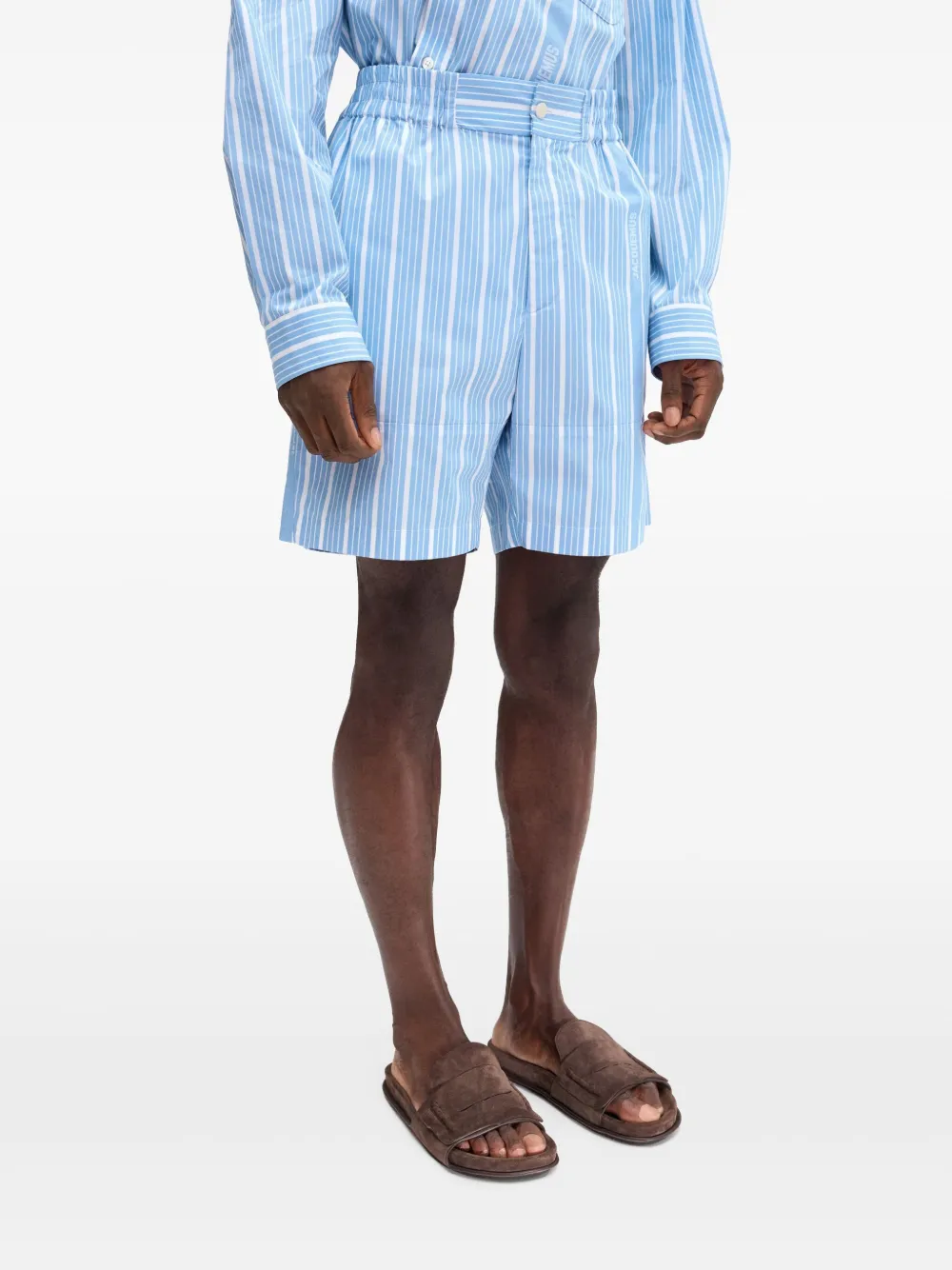 Jacquemus Gestreepte shorts Blauw