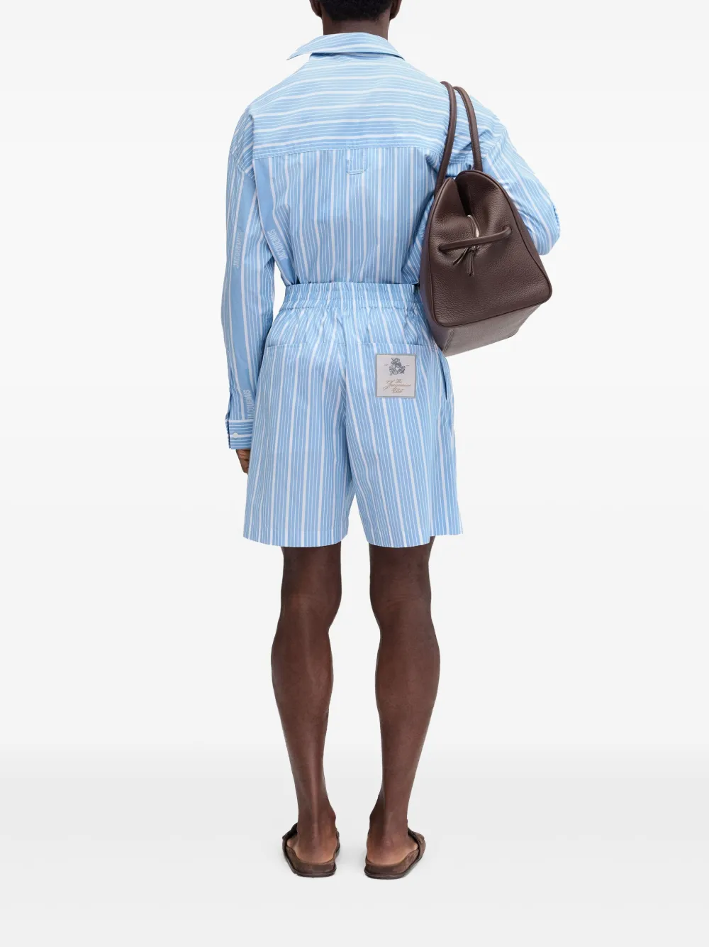 Jacquemus Gestreepte shorts Blauw