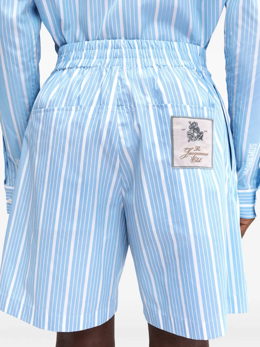 Jacquemus Gestreepte shorts Blauw