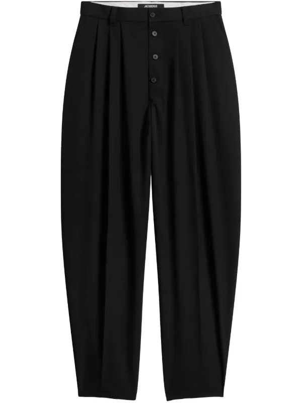 【関税&送料込】JACQUEMUS Trousers Black Jacquemus - BLACK CROISIÈRE TROUSERS – LE LABO STORE
