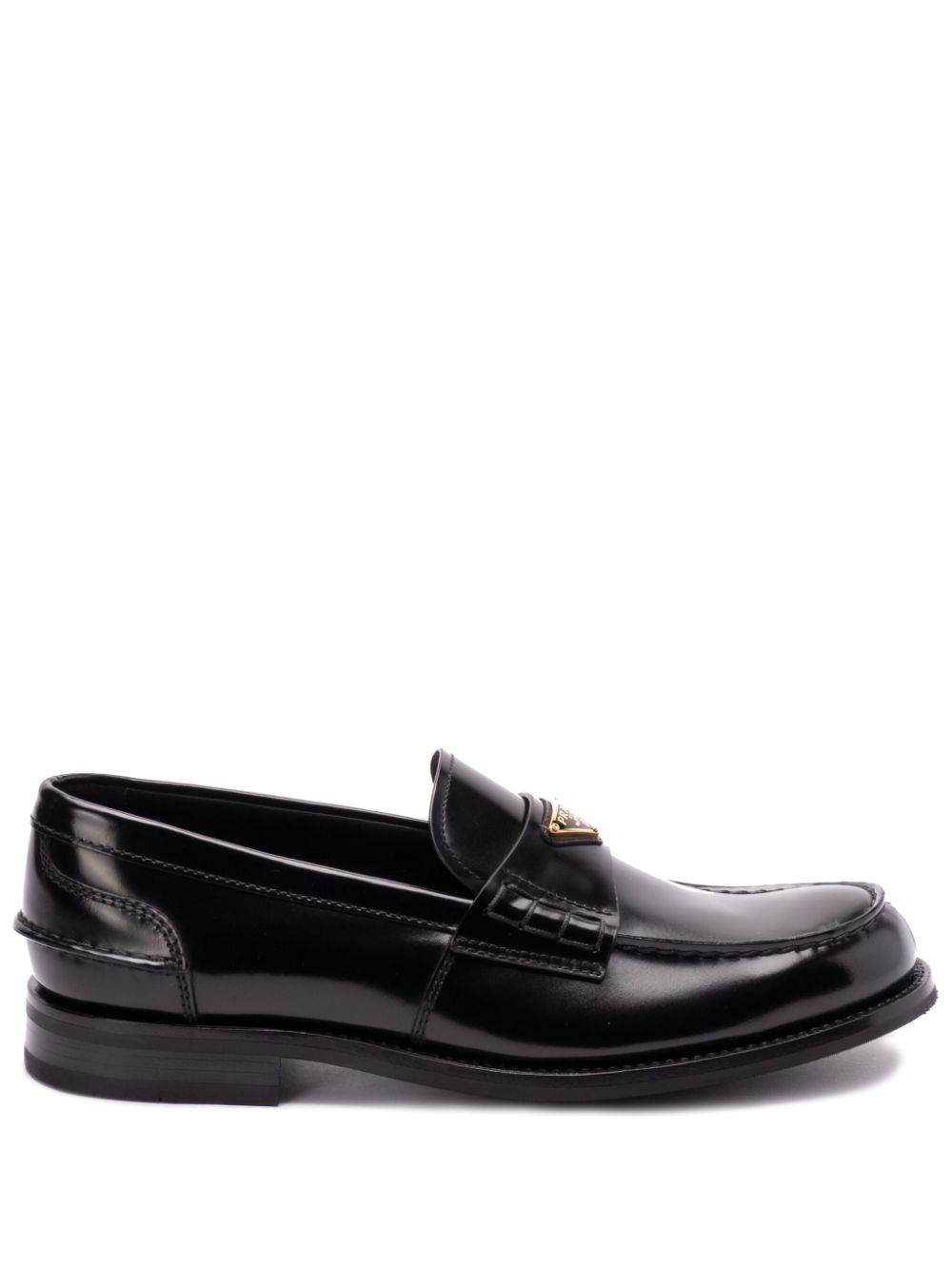 Prada Leren loafers Zwart