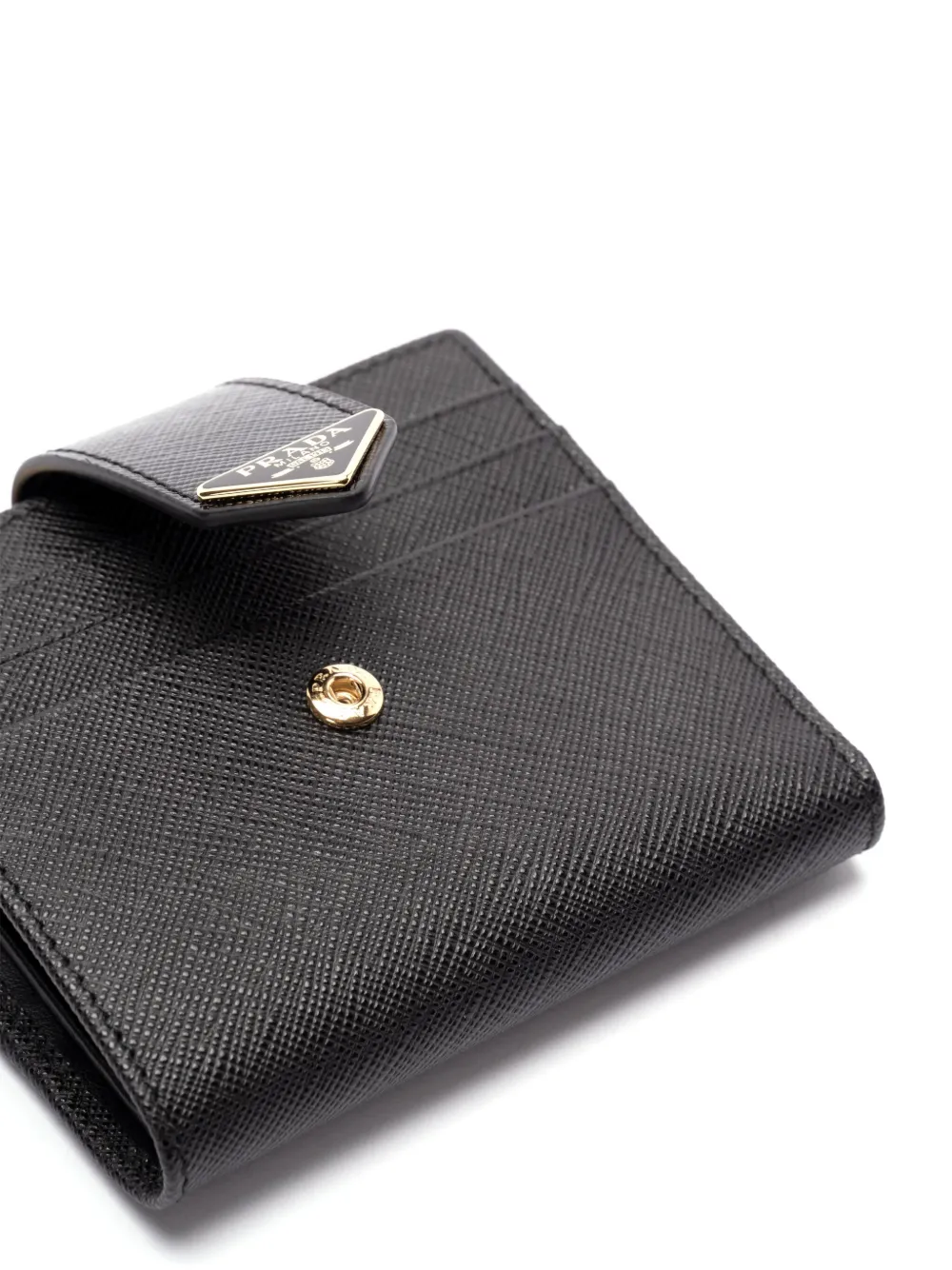 Prada Leren portemonnee Zwart
