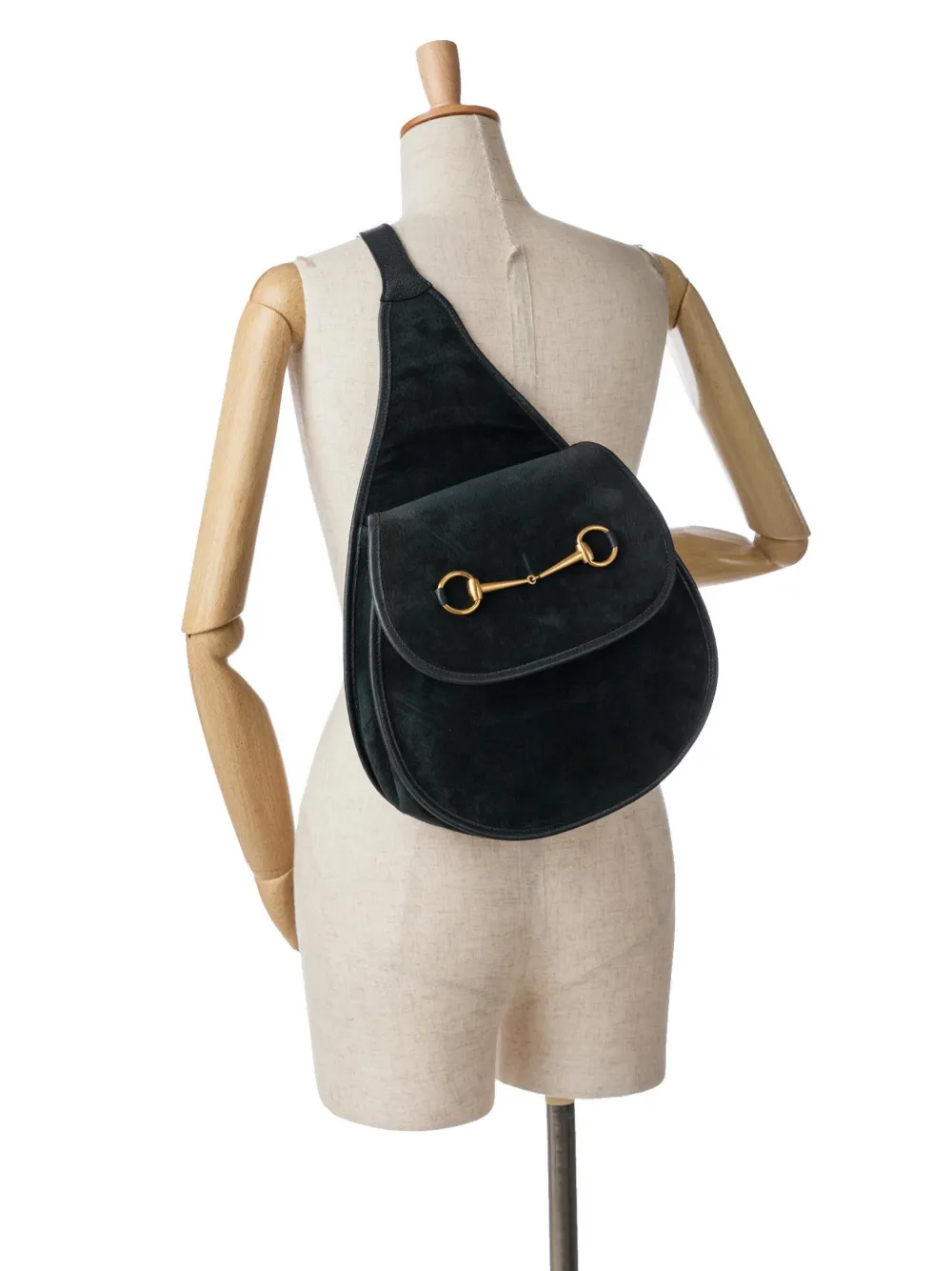 Gucci Pre-Owned 2000-2015 Suede Horsebit Sling crossbody bag - Blauw