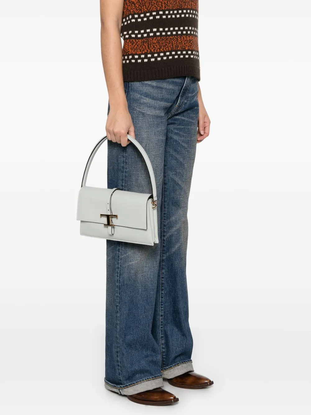 Tod's T Timeless Flap kleine schoudertas - Blauw