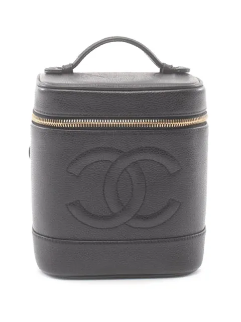 HOT SALE CHANEL 1994-1996 CC Caviar Case vanity bag Women