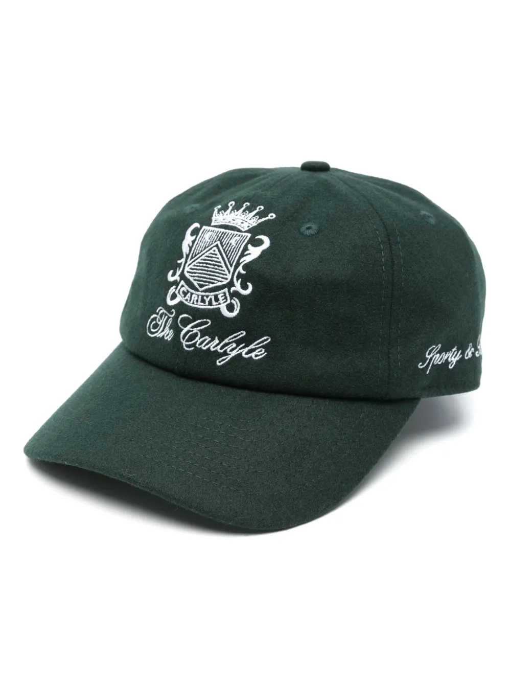 Sporty & Rich emblem-embroidered cap Groen