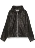 COLE BUXTON crinkled leather jacket - Black