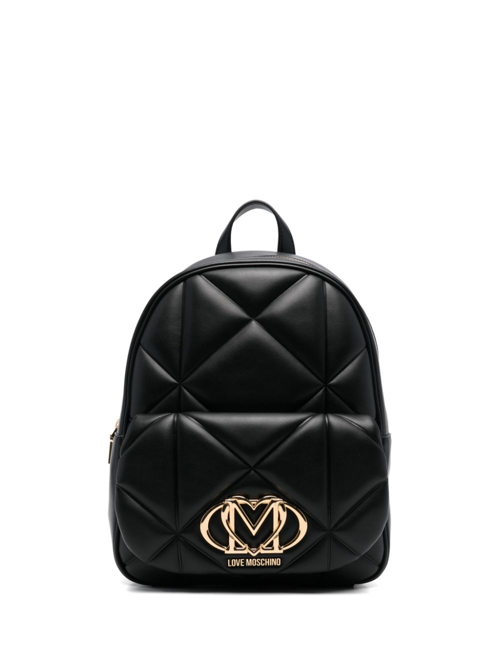 Love Moschino logo-plaque backpack – Black