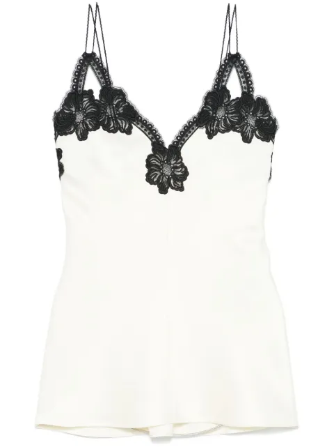 Jil Sander camiseta con detalle de encaje