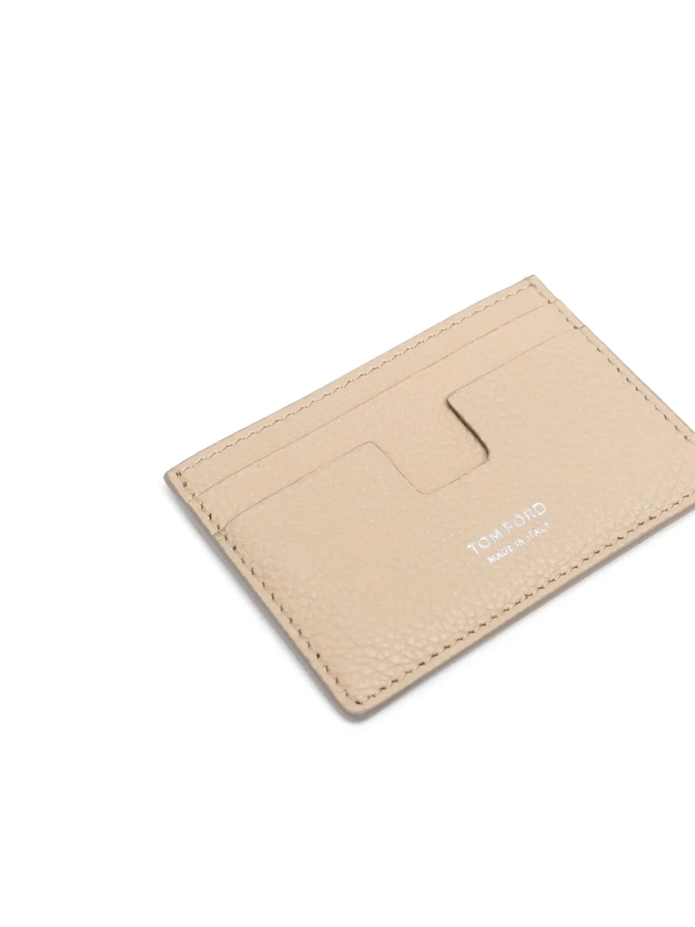 TOM FORD Leren pasjeshouder Beige