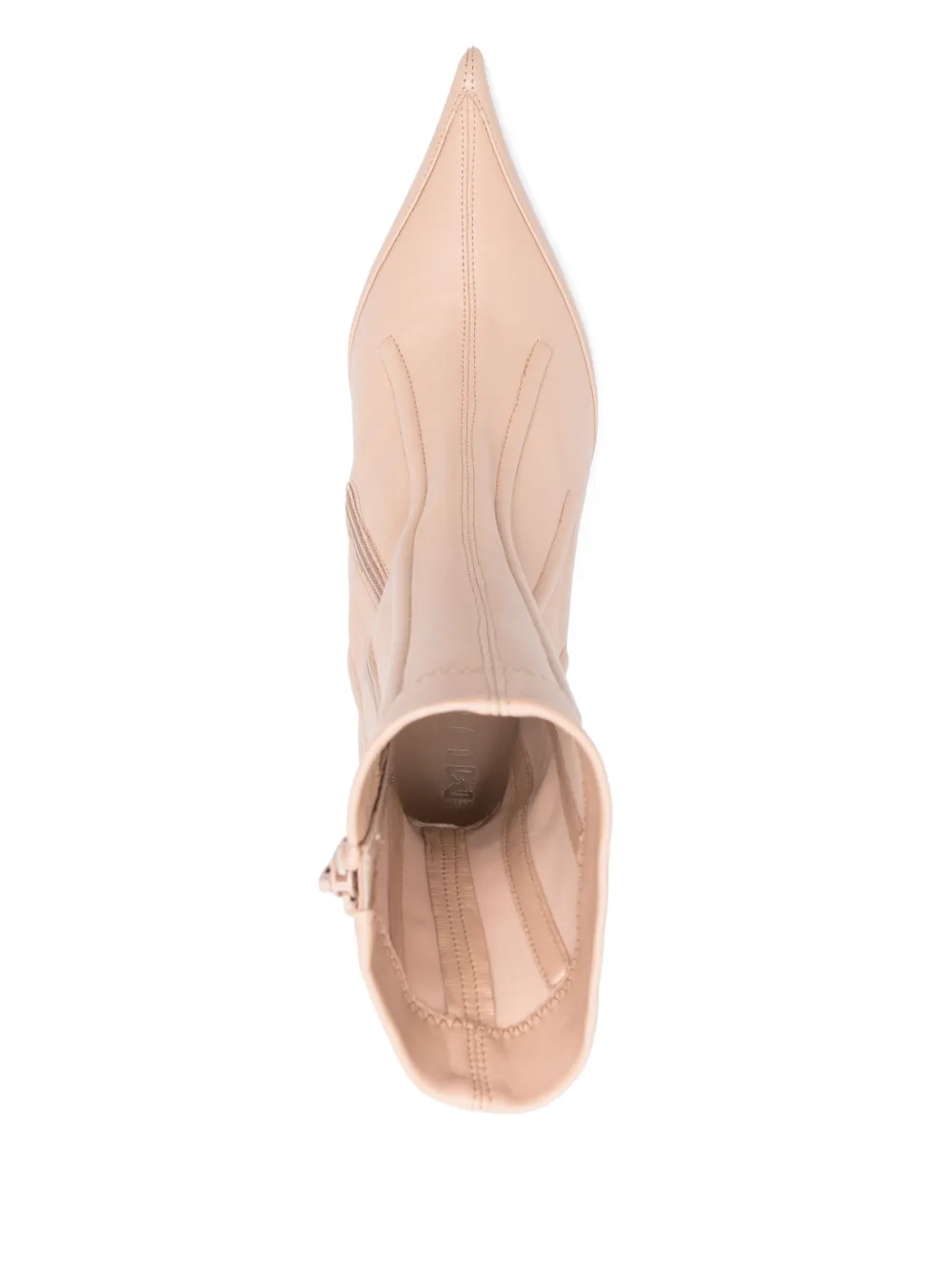 Mugler 105mm corset ankle boots Neutrals