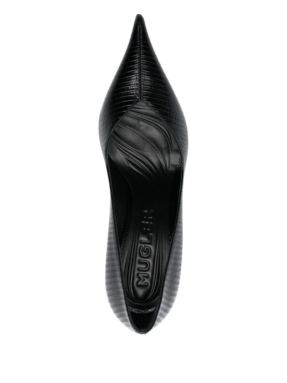 Mugler 100mm fang pumps Black