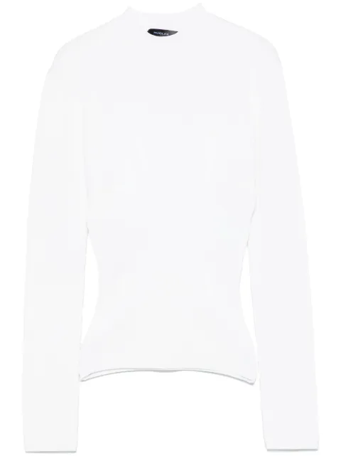 Mugler haut en maille nervurée