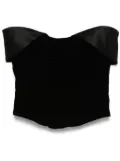 Mugler velvet corset top - Black