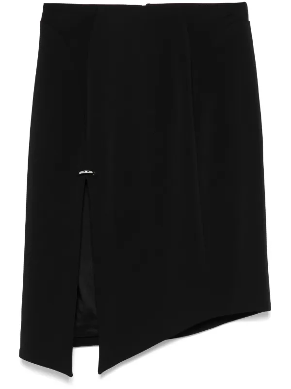 Mugler Pierced Midi Skirt in Black