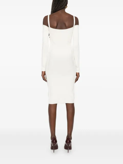 Mugler boning-detail knitted midi dress 25P2RO17251133 - 3