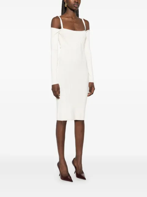 Mugler boning-detail knitted midi dress 25P2RO17251133 - 2