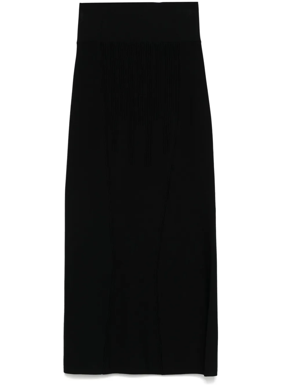 high-waisted midi skirt