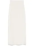 Mugler boning-detail midi skirt - White