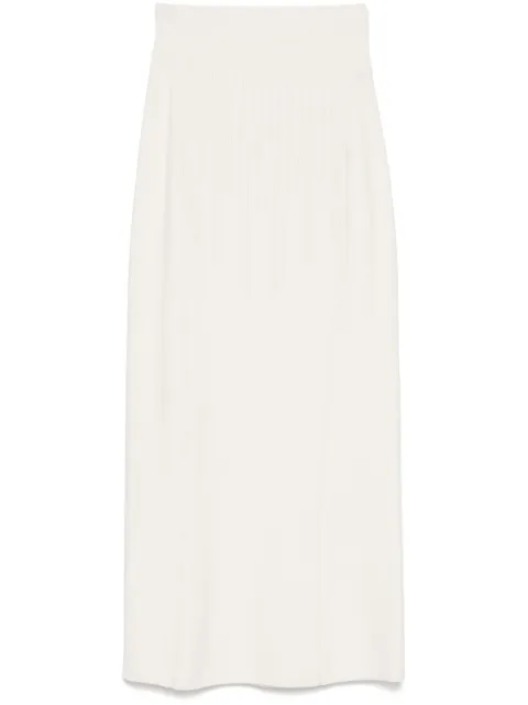 Mugler boning-detail midi skirt