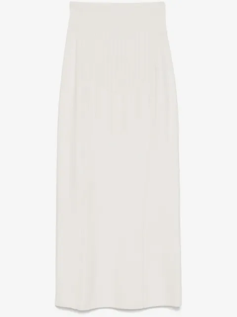 Mugler boning-detail midi skirt