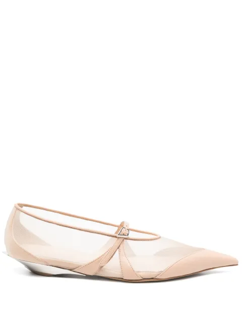 Mugler mesh fang ballet flats