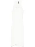 Mugler star-motif sleeveless midi dress - White