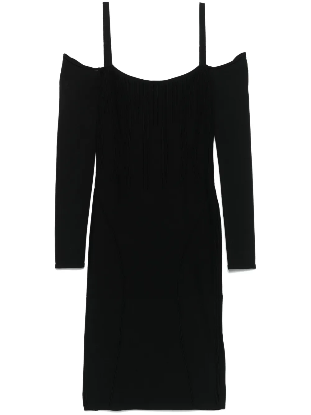 Mugler boning-detail knitted midi dress | Black | Image 1