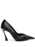 Mugler 105mm lurex pumps - Black