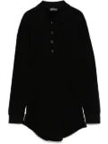 Mugler corseted polo mini dress - Black