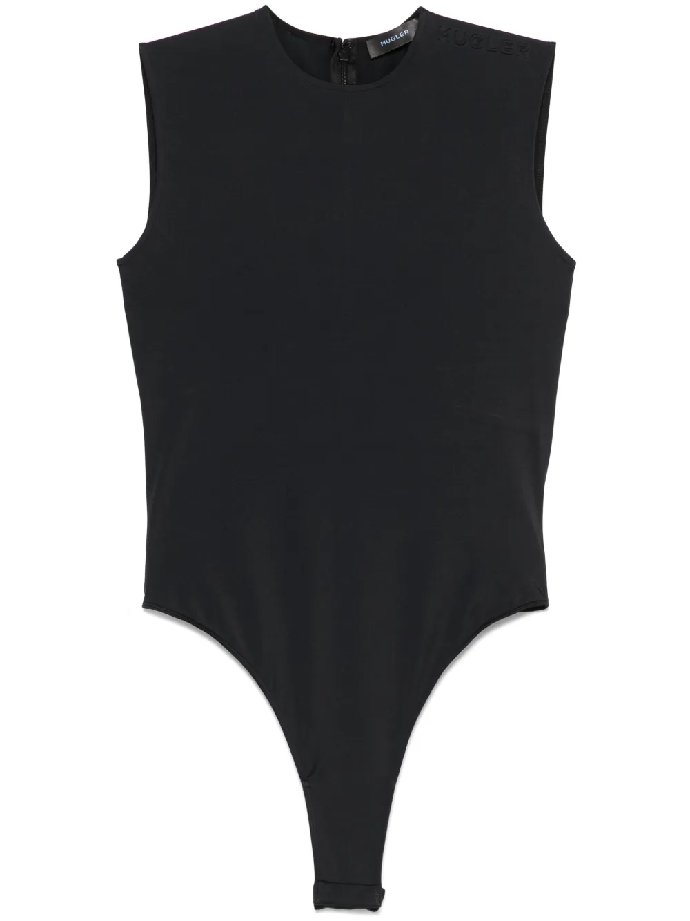 logo-embossed sleeveless bodysuit