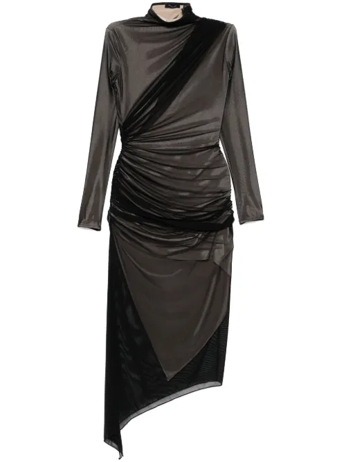 Robe asymétrique à superpositions - Mugler - Modalova
