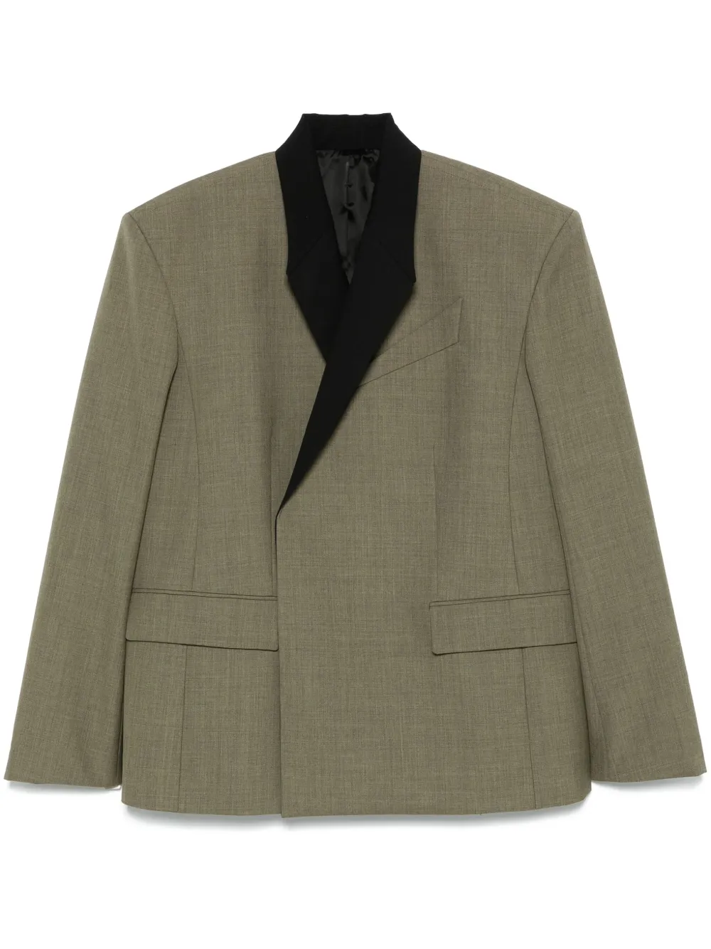 contrast-lapels blazer