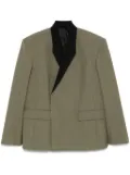Mugler contrast-lapels blazer - Green