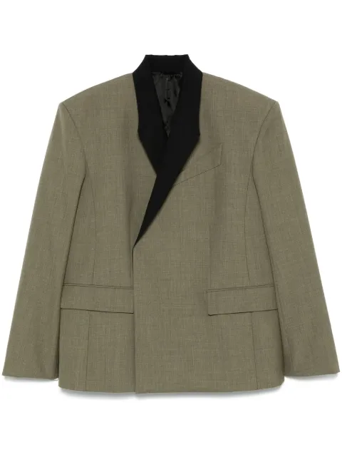 Mugler contrast-lapels blazer