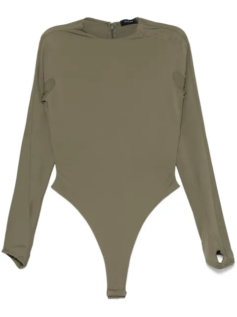 Mugler logo-embossed bodysuit