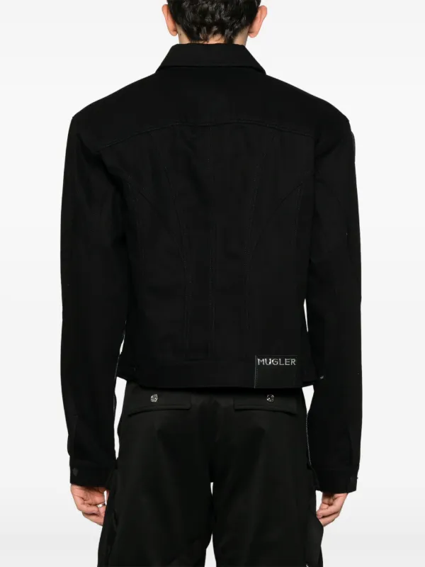 にゃんにゃんこ さま専用 Thierry mugler 黒 ジャケット Mugler バイカラー デニムジャケット | ブルー | FARFETCH JP
