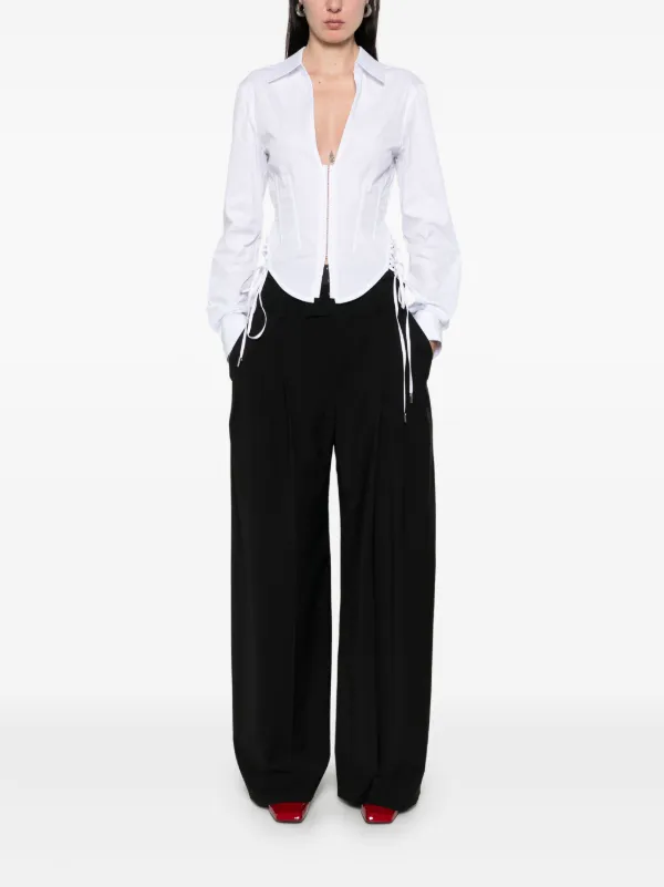 Mugler コルセット シャツ | ホワイト | FARFETCH JP