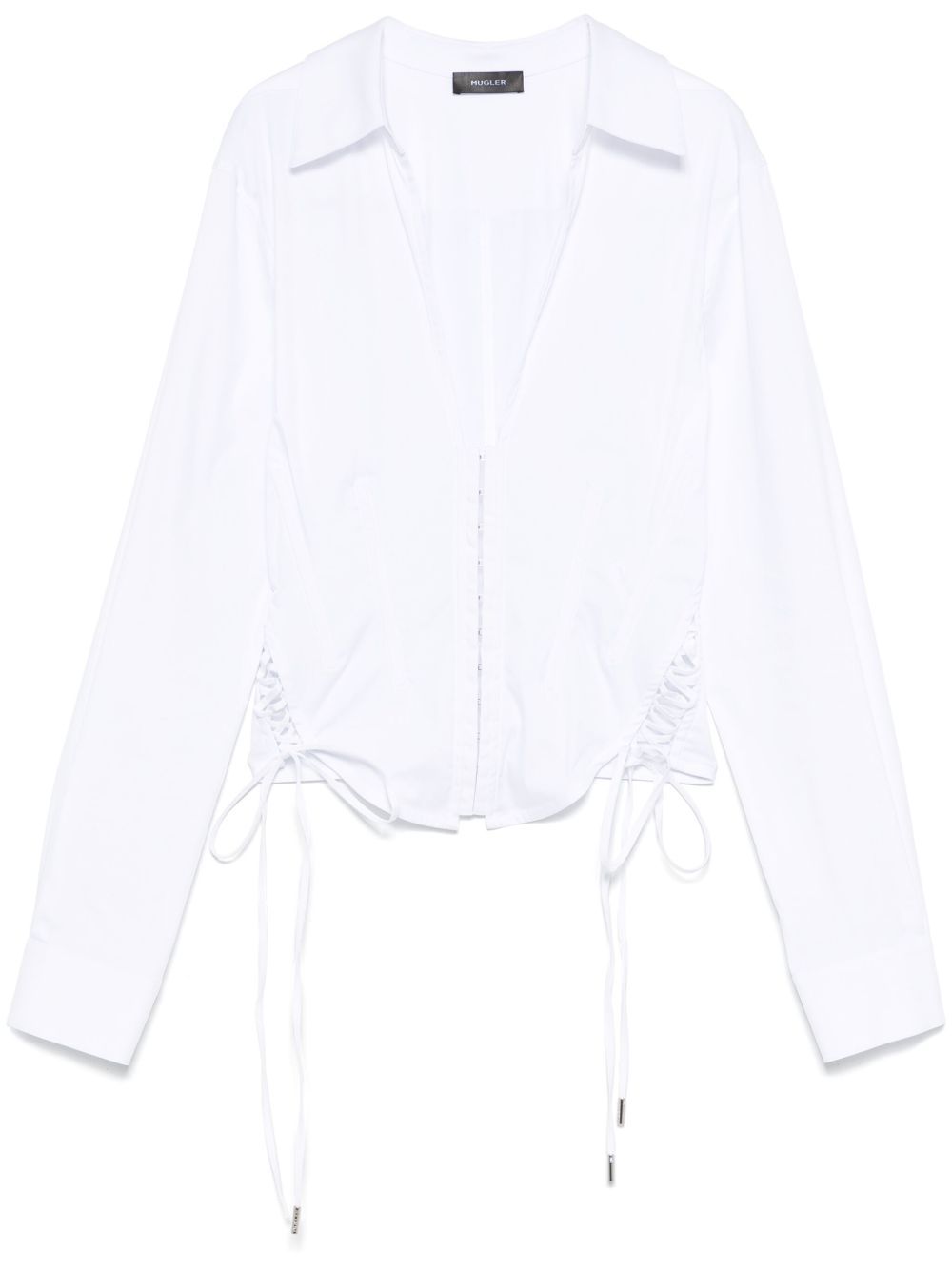 MUGLER CORSET POPLIN SHIRT