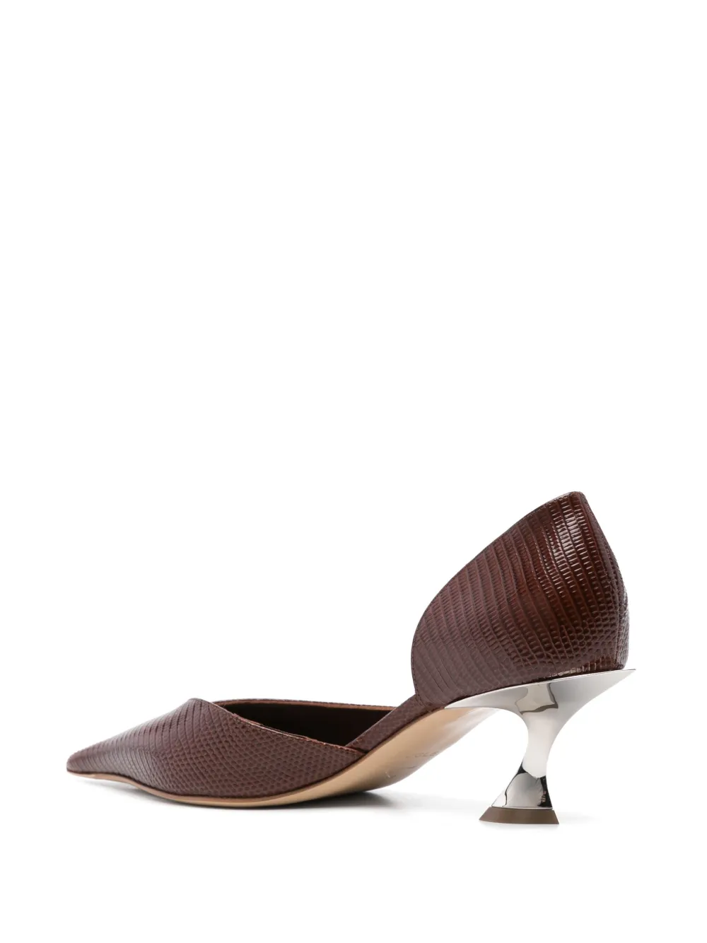 Mugler 55mm Fang pumps Brown