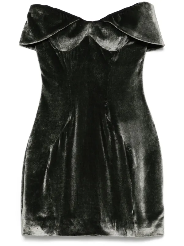 mugler velvet mini dress Mugler Velvet Mini Dress