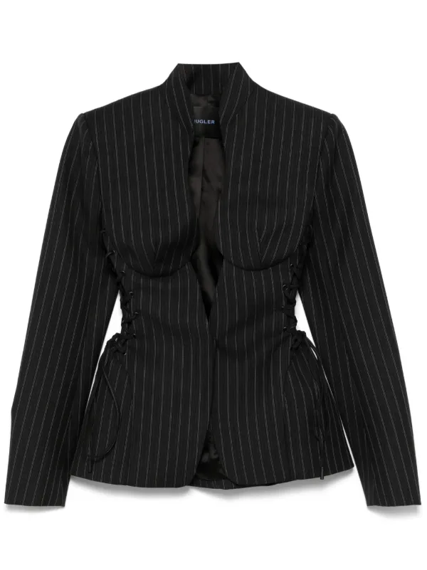 ジャケット・アウター Thierry Mugler Striped Design Jacket Thierry Mugler Striped Blazer