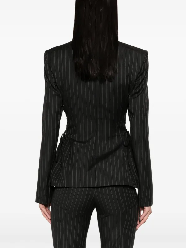 【関税込み】Mugler ブラック Pierced テーラードジャケット Muglerのブラック Pierced テーラードジャケットがセール中